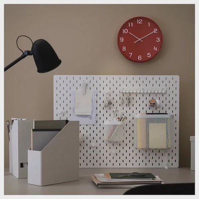 IKEA PLUTTIS Wall Clock: Vibrant Red 28 cm Timepiece-3