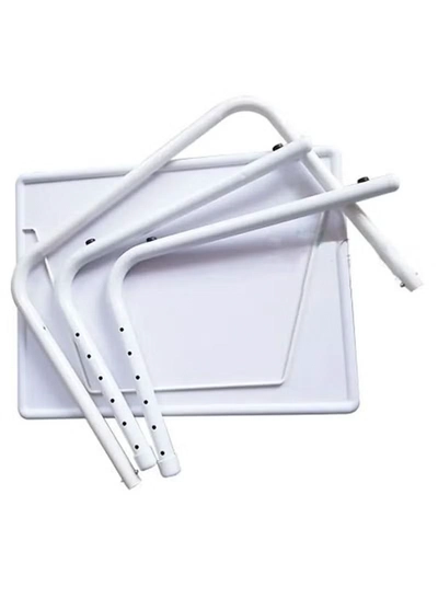 Table Mate Plastic Table Mate Folding Portable TV Tray Laptop Desk Adjustable Height Tilt Angle Multi Function for Sofa Couch Bed Reading Working Eating White-1