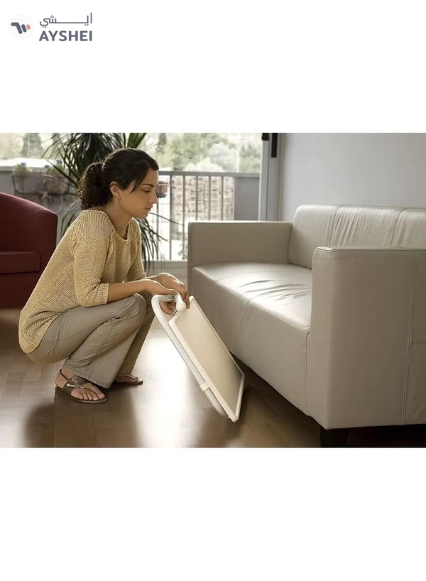 Table Mate Plastic Table Mate Folding Portable TV Tray Laptop Desk Adjustable Height Tilt Angle Multi Function for Sofa Couch Bed Reading Working Eating White