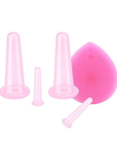 ORiTi Silicone Facial Cupping Therapy Set - Eye and Face Vacuum Body Massage Cup Kit-0