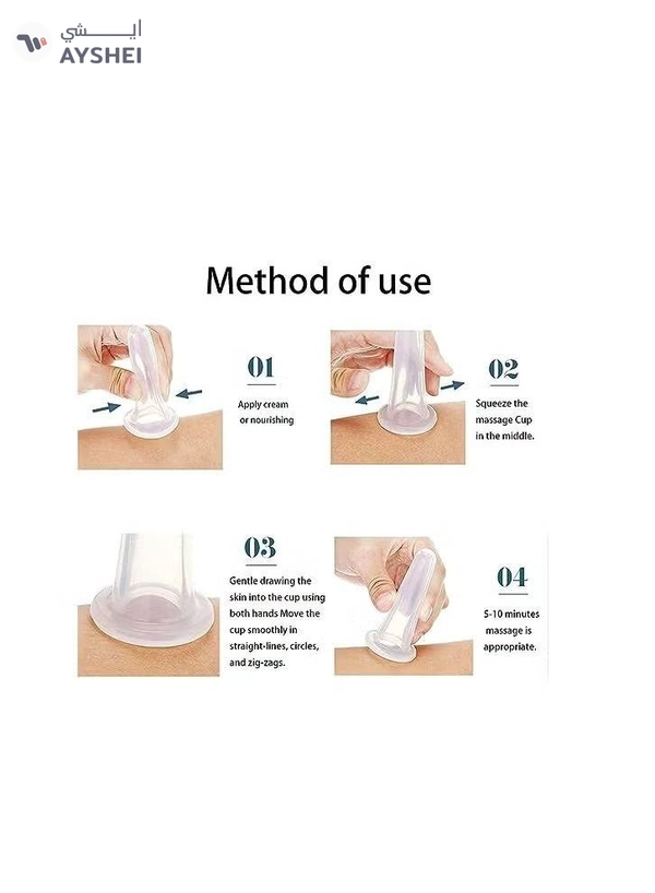 ORiTi Silicone Facial Cupping Therapy Set - Eye and Face Vacuum Body Massage Cup Kit
