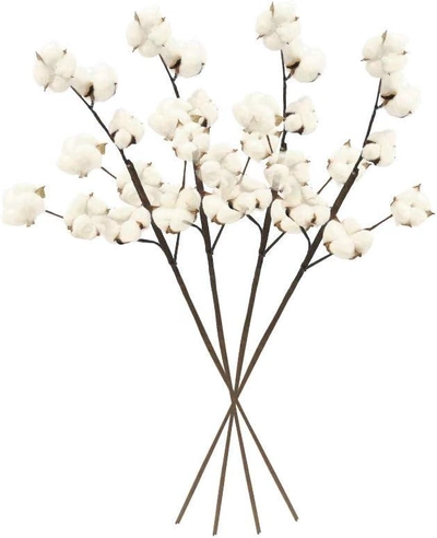 YATAI Naturally Dried Cotton Stems Farmhouse Style Cotton Boll and Fruit Branches-2