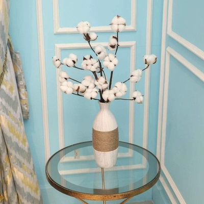 YATAI Naturally Dried Cotton Stems Farmhouse Style Cotton Boll and Fruit Branches-0