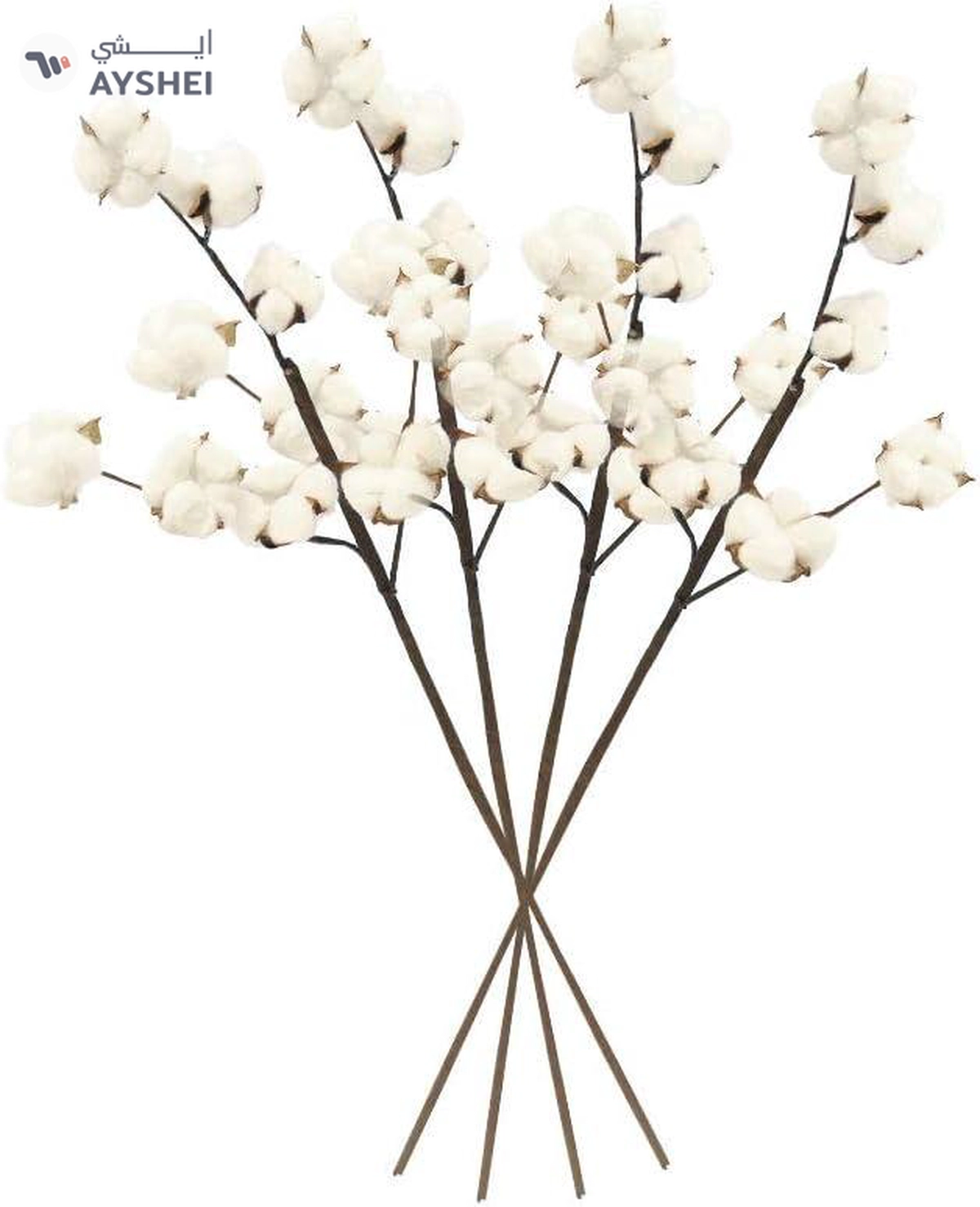 YATAI Naturally Dried Cotton Stems Farmhouse Style Cotton Boll and Fruit Branches-2-2
