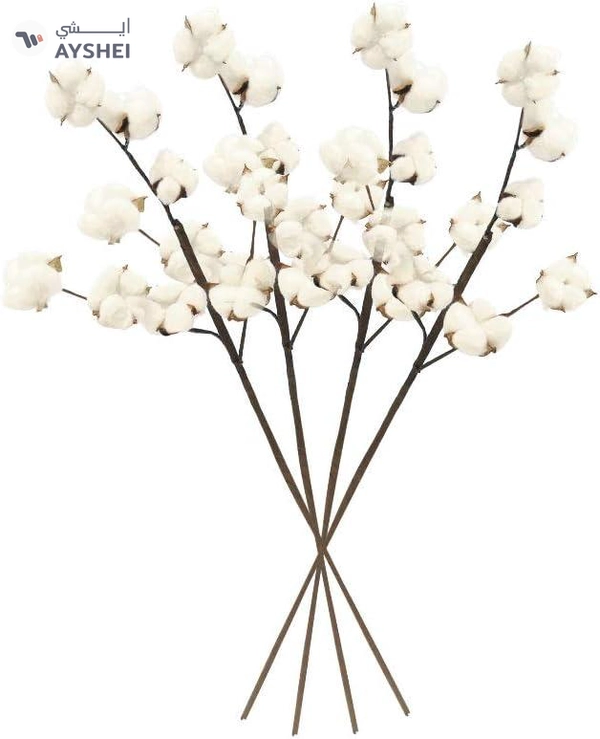 YATAI Naturally Dried Cotton Stems Farmhouse Style Cotton Boll and Fruit Branches