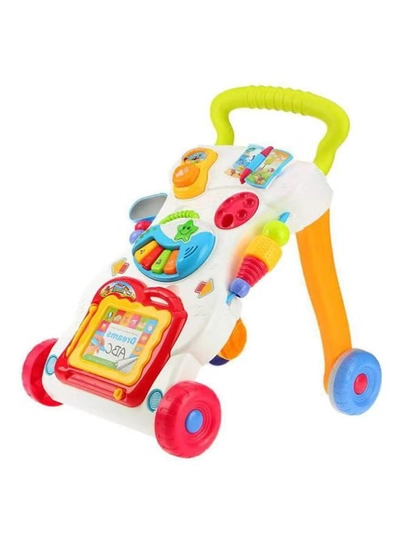 HUANGER Baby Music And Light Walker With Adjustable Screw Children First Step Car-2