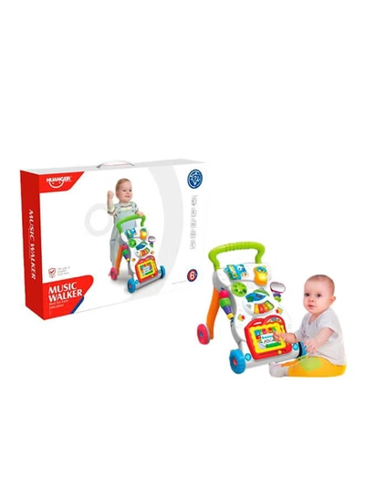 HUANGER Baby Music And Light Walker With Adjustable Screw Children First Step Car-4