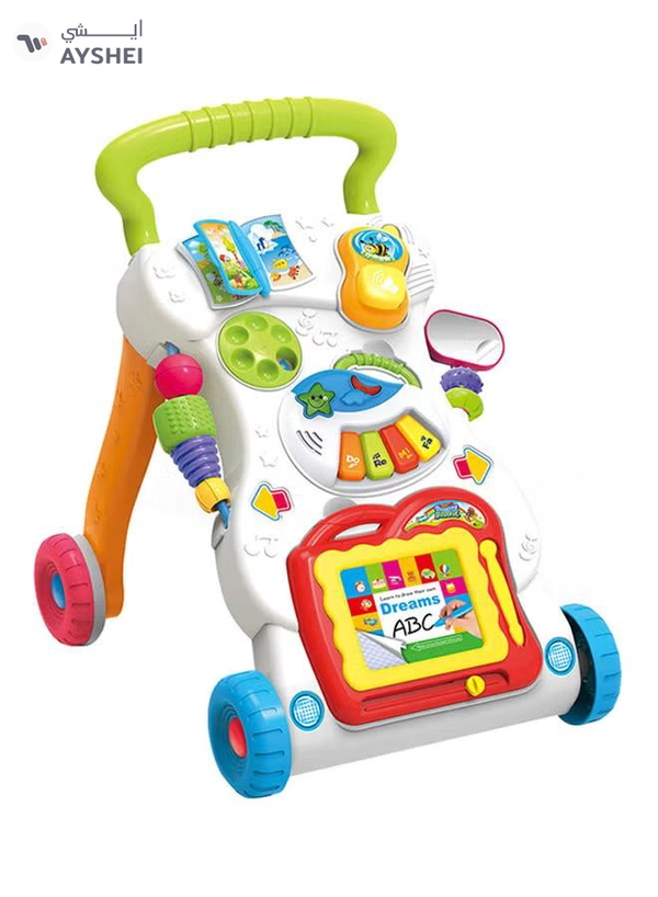 HUANGER Baby Music And Light Walker With Adjustable Screw Children First Step Car
