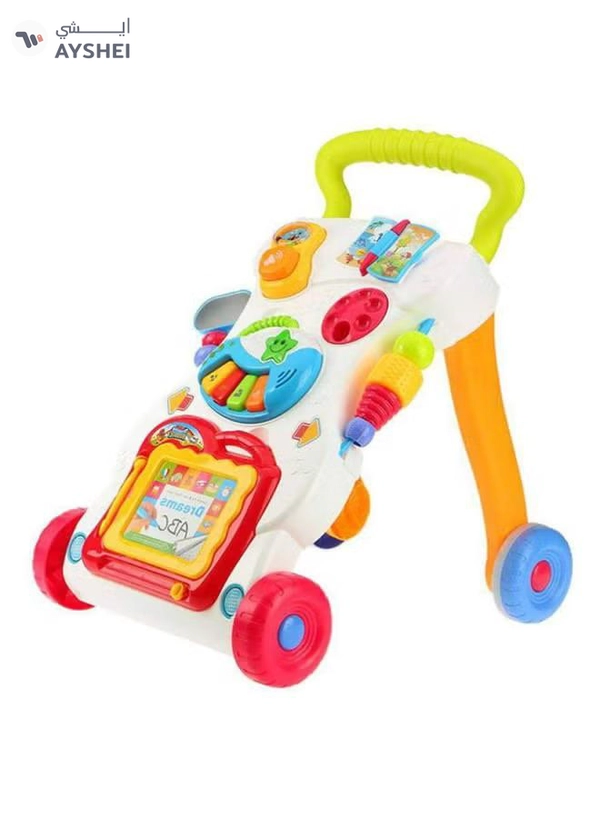 HUANGER Baby Music And Light Walker With Adjustable Screw Children First Step Car