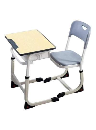 DubaiGallery Classroom furniture single middle university school desk and chair adult student study table and chair set-3