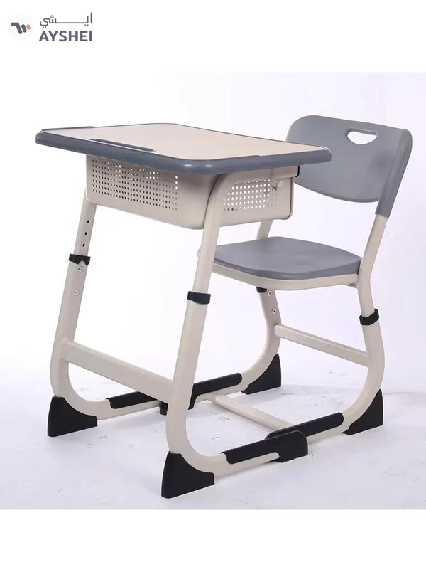 DubaiGallery Classroom furniture single middle university school desk and chair adult student study table and chair set
