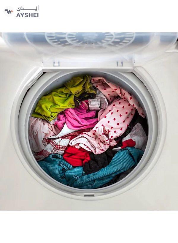 GEEPAS Twin Tub Semi-Automatic Washing Machine| Fully Knob Control and Semi-Automatic Top Load Washing Machine| Two Water Nets in One Waterfall| Water Inlet Bubble Marker Function 700 W GSWM18012 White/Black 700 W GSWM18012 White/Black