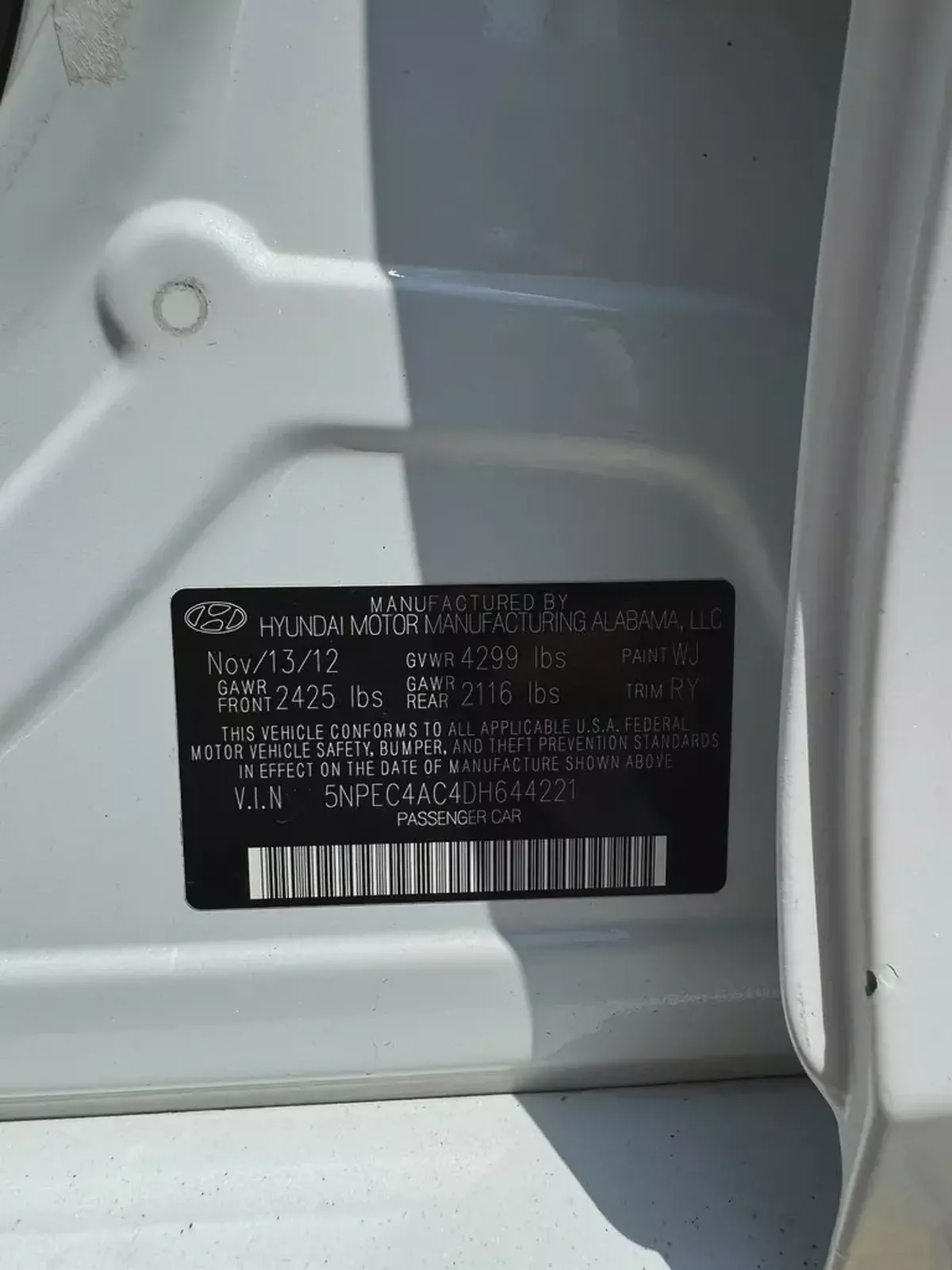 Hyundai Sonata SE 2013 - American Specs-13-13