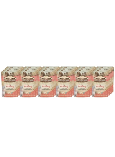 CARNILOVE Turkey enriched with Valerian Root for Adult Cats (Wet Food Pouches) 24x85g-1