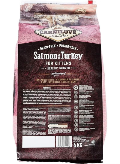 CARNILOVE Salmon & Turkey for Kittens 6kg-3
