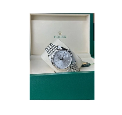 Rolex Datejust 41mm Steel & White gold Wimbledon dial Jubilee bracelet-3