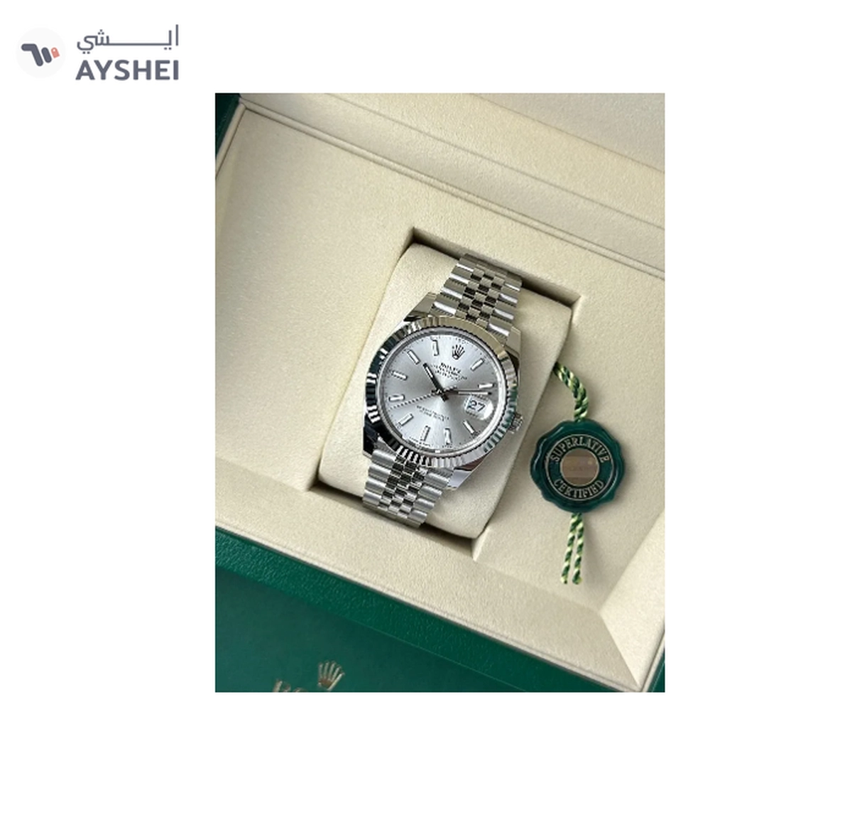 Rolex Datejust 41mm Steel & White gold Wimbledon dial Jubilee bracelet-1-1