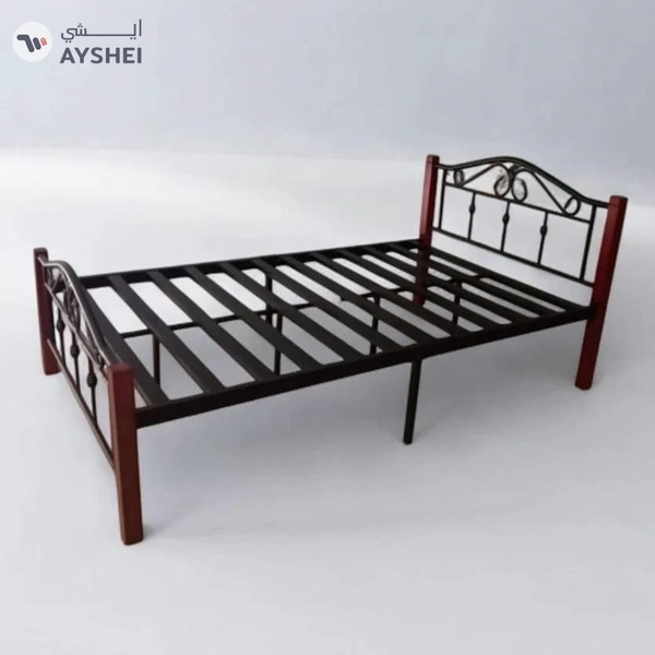 Wood & Steel Single Bed 20x190
