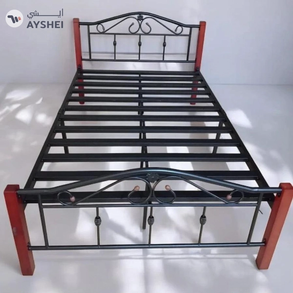 Wood & Steel Single Bed 20x190