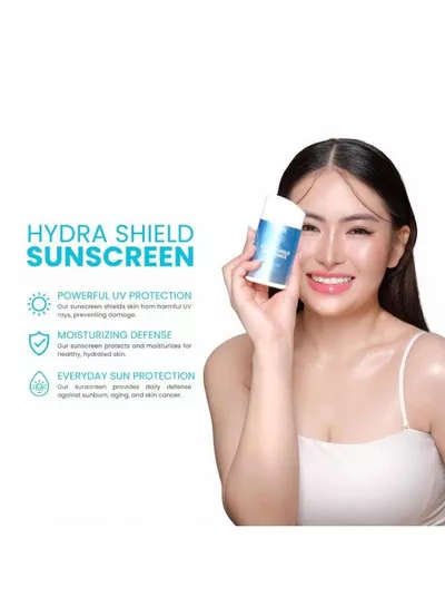 J Skin Beauty Hydra Shield UV Essence SPF 50 PA++++ – Advanced Daily Face Sunscreen with Ceramide, Peptides & Niacinamide, Lightweight Hydrating Texture, Water & Sweat Resistance, Broad-Spectrum UV Protection for Everyday Skincare-1