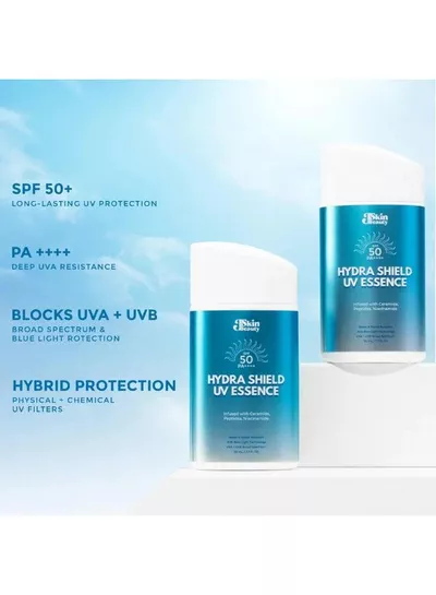 J Skin Beauty Hydra Shield UV Essence SPF 50 PA++++ – Advanced Daily Face Sunscreen with Ceramide, Peptides & Niacinamide, Lightweight Hydrating Texture, Water & Sweat Resistance, Broad-Spectrum UV Protection for Everyday Skincare-2