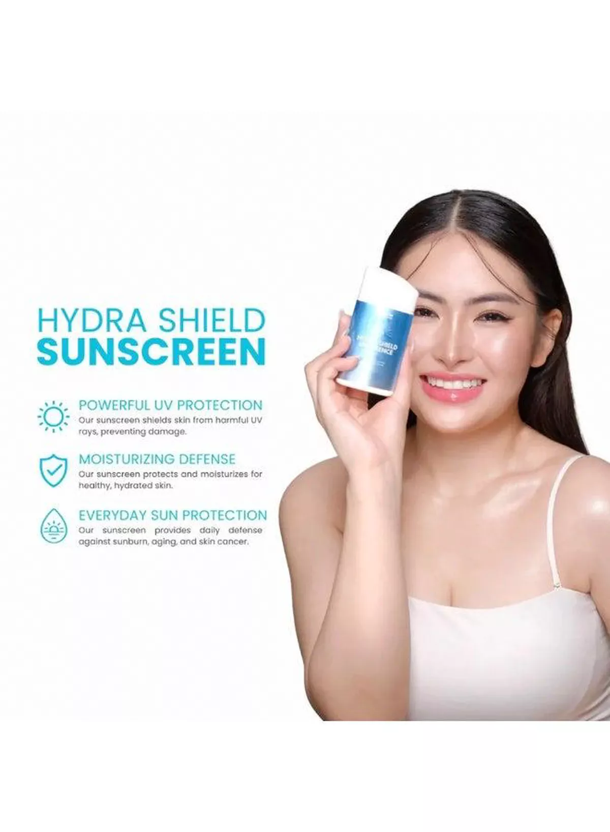 J Skin Beauty Hydra Shield UV Essence SPF 50 PA++++ – Advanced Daily Face Sunscreen with Ceramide, Peptides & Niacinamide, Lightweight Hydrating Texture, Water & Sweat Resistance, Broad-Spectrum UV Protection for Everyday Skincare-1-1