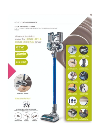KENWOOD 2 In 1 Cordless Vacuum Cleaner 200 W SVD20.000BL Blue-2