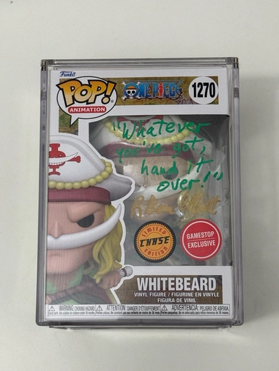 Funko Pop! Sigend English voice actor  One Piece Whitebeard #1270 Limited Chase Gamestop Exclusive Autographed-0