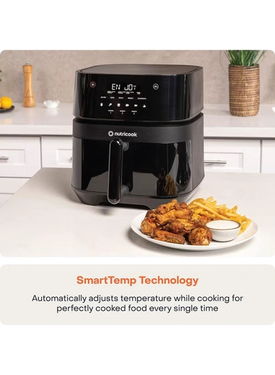 Nutricook Digital Air Fryer Vision 3 , 5.7L Capacity with Clear Window & Internal Light,6 Presets, Air Fry, Roast, Bake, Broil, Dehydrate& Reheat, 2 Years limited Warranty 5.7 L 1700 W NC-AF357V Black-4