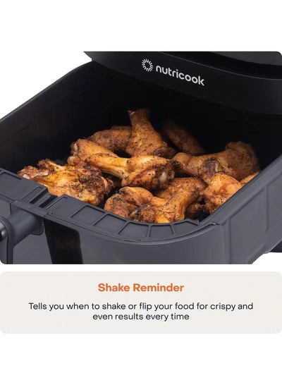 Nutricook Digital Air Fryer Vision 3 , 5.7L Capacity with Clear Window & Internal Light,6 Presets, Air Fry, Roast, Bake, Broil, Dehydrate& Reheat, 2 Years limited Warranty 5.7 L 1700 W NC-AF357V Black-2