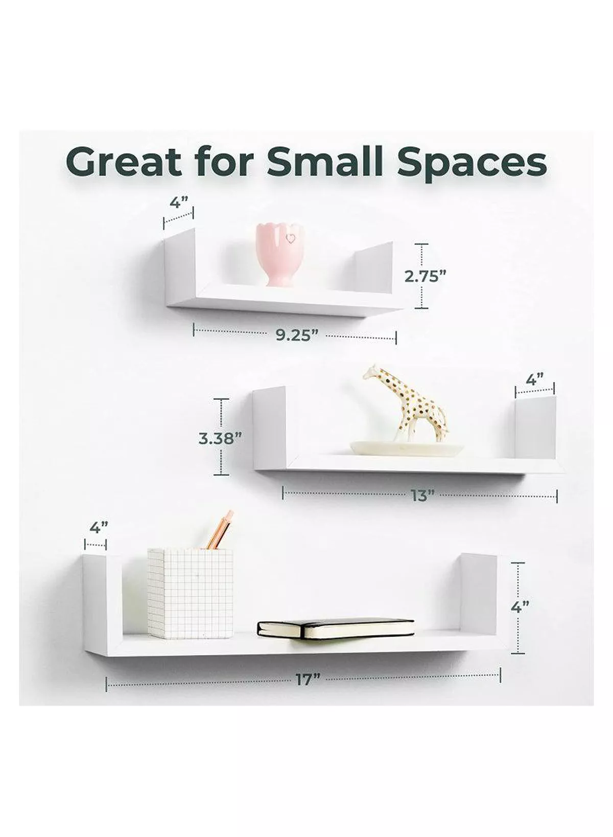 Set of 3 Wall Mounted Floating Shelf for Decorative and other Stuff-2-2