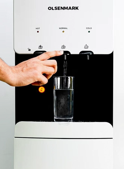  Olsenmark Water Dispenser with Refrigerator, Hot- Cold- Warm Function, OMWD1629 , Cold Temperature: 6-10C - Hot Temperature: <95C - ABS + Iron Side Panel - Heating Power 500W OMWD1629 White-7