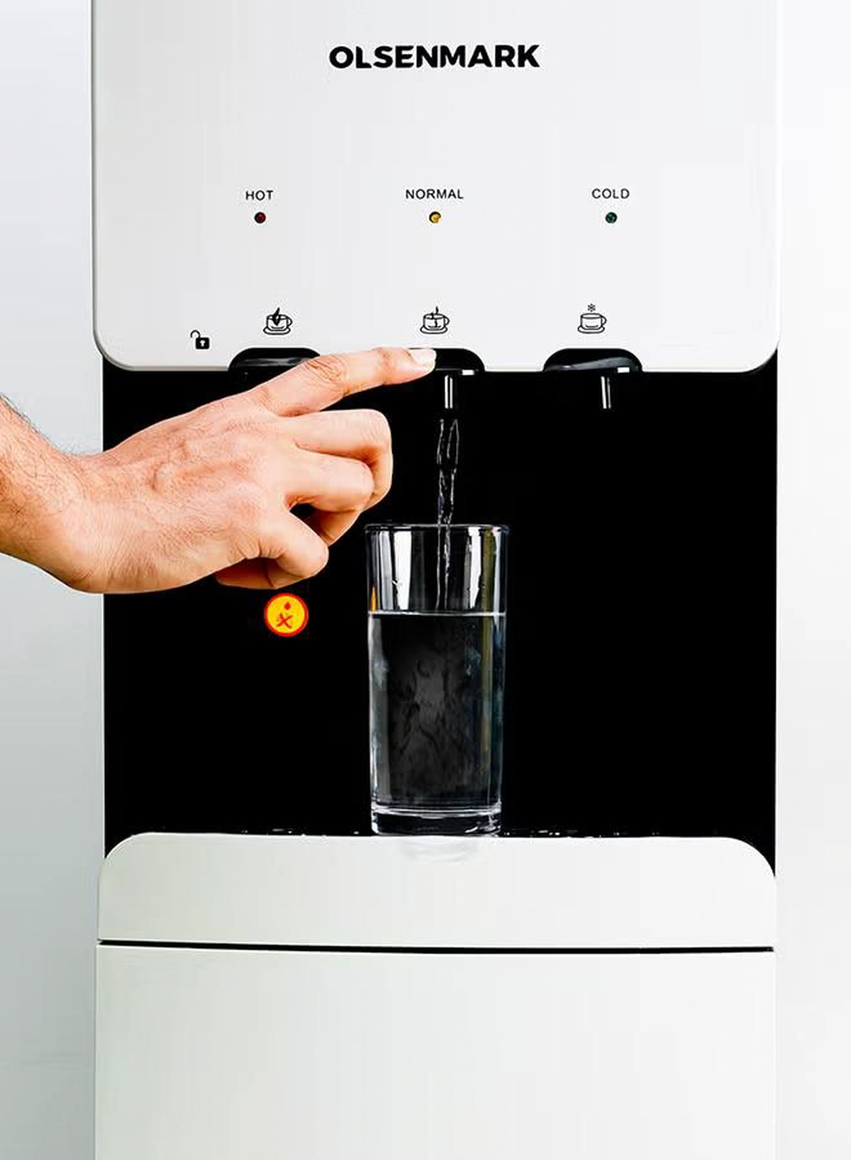  Olsenmark Water Dispenser with Refrigerator, Hot- Cold- Warm Function, OMWD1629 , Cold Temperature: 6-10C - Hot Temperature: <95C - ABS + Iron Side Panel - Heating Power 500W OMWD1629 White-7-7