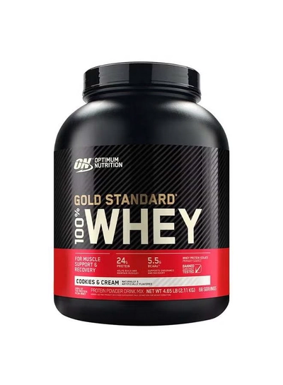 Optimum Nutrition Gold Standard 100 Percent Whey Protein - Cookies And Cream - 2.11 Kilogram-0