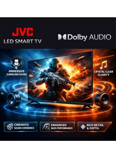 JVC 70 Inch Edgeless 4K UHD Android 14 Smart TV With Bluetooth, Web Browser, Dolby Audio LT-70N7105 Black-4