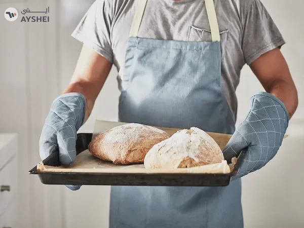 IKEA SANDVIVA Oven Glove - Textile Blue for Kitchen Safety and Style