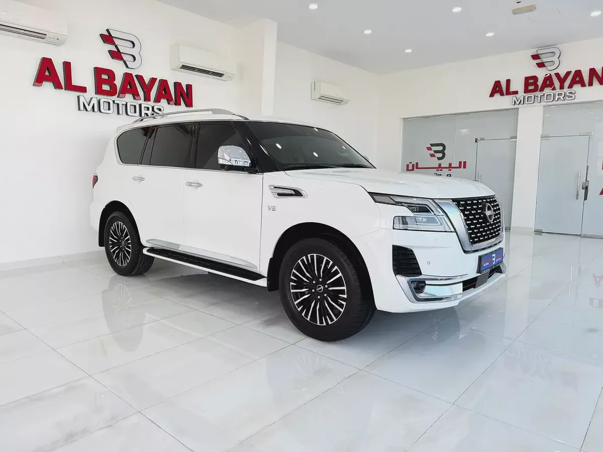 نيسان باترول بلاتينيوم V8 LE ابيض / زعفراني 2022 (المسعود)