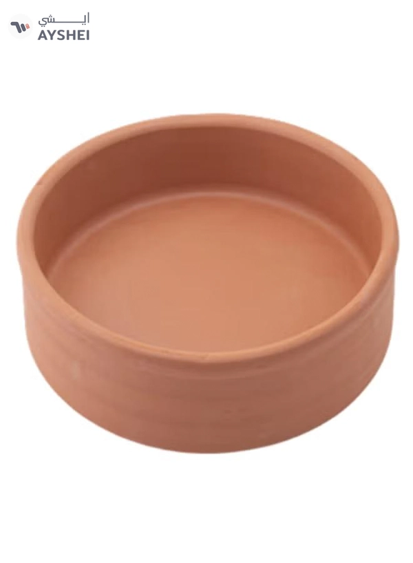 Elizi Ã‡Ã¶mlekleri Round Terracotta Clay Casserole Dishes without Lid - Medium Size