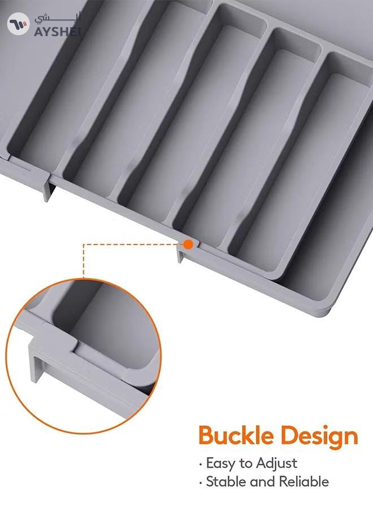 Eworld Large Capacity Expandable Silverware Drawer Organizer, BPA-Free Cutlery Tray for Kitchen-7-7