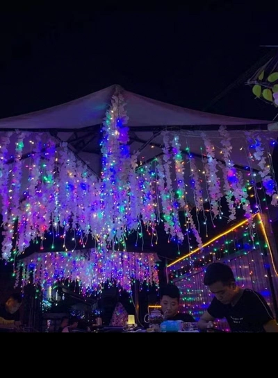 Yuwell 10 Meter 100 LED String Lights Decoration Lights RGB Light 8 Modes Led Light Clear Wire For Home Decorations Ramadan Lights Indoor & Outdoor Decoration Ramadan Decoration Light Diwali Lights Curtain Lights With 3-Pin UK Plug-4