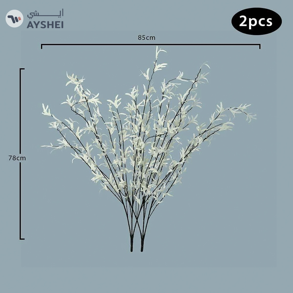 YATAI White Twigs Leaves Artificial Flowers For Decoration-4-4