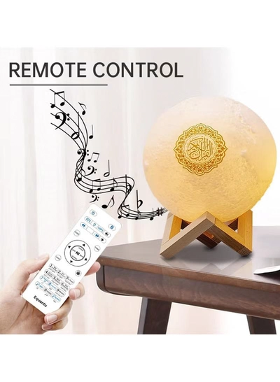 DubaiGallery Quran Speaker Quran Bluetooth Speakers Colorful Remote Control Small Moonlight LED Night Light Moon Lamp Moonlight Wireless Quran Speaker-2
