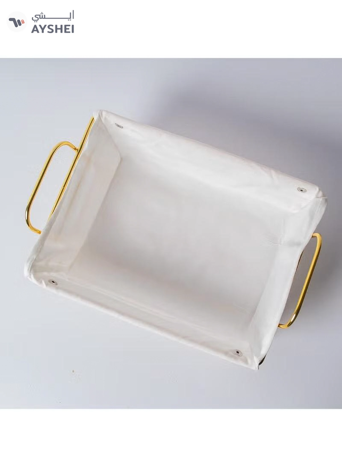 DubaiGallery Bread Basket for Table Serving with Cloth Lining Wire Bread Storage Bin for Kitchen Baking Display Dough Proofing Basket Gold(square )-1-1