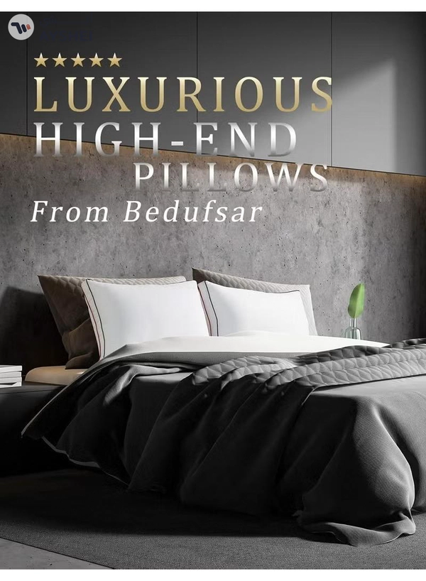 Eworld Set of 2 Premium Hotel-Quality Pillows, Crafted with Firm and Supportive Gusseted Design