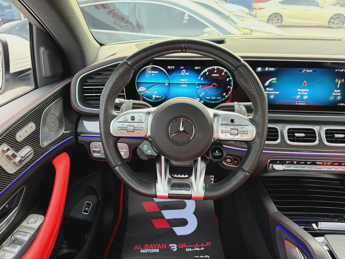 مرسيدس GLE 53 4matic coupe ابيض / احمر 2022 (خليجي)-9-9