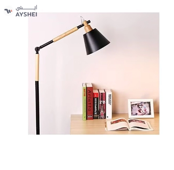 Daamudi Nordic Wooden Floor Lamp By Daamudi - Black