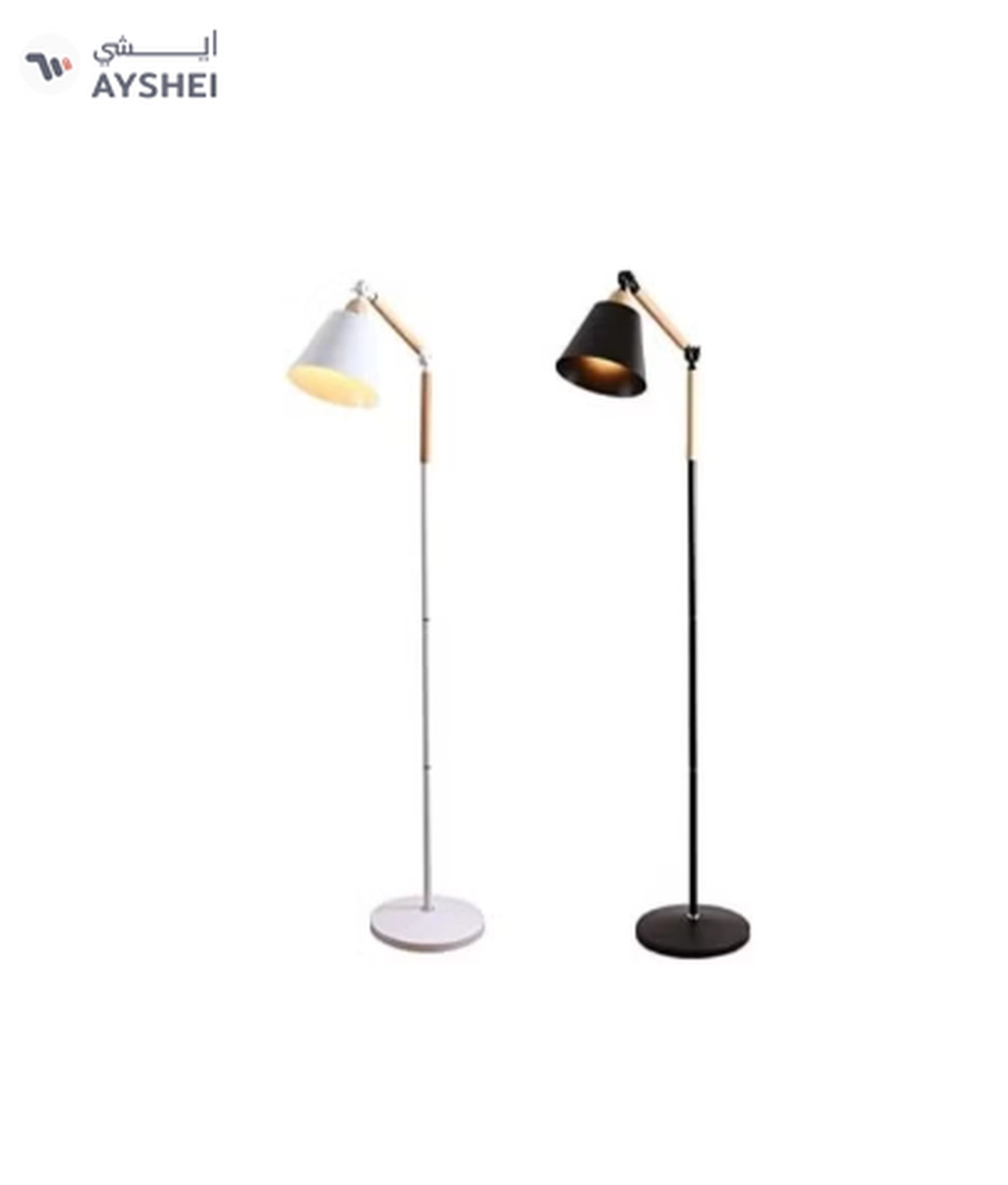 Daamudi Nordic Wooden Floor Lamp By Daamudi - Black-3-3