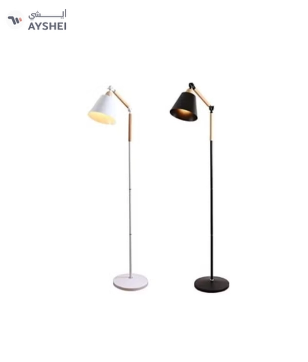 Daamudi Nordic Wooden Floor Lamp By Daamudi - Black