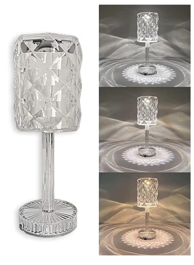 Yuwell Crystal Lamp With Remote Battery Portable Touch Change Color Diamond Desk Lamp Night Light Table Lamp For Restaurant Bar Bedside Decors-5