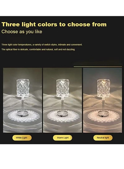 Yuwell Crystal Lamp With Remote Battery Portable Touch Change Color Diamond Desk Lamp Night Light Table Lamp For Restaurant Bar Bedside Decors-2